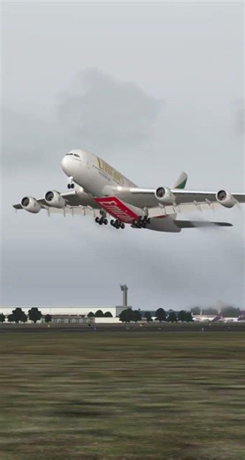 ✈️ Emirates Airbus A380 Epic Takeoff | World's Largest Passenger Jet 🔥 #shorts