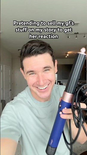 Pretending to sell my girlfriend’s stuff on my story #couple #couplecomedy #girlfriendprank #prank