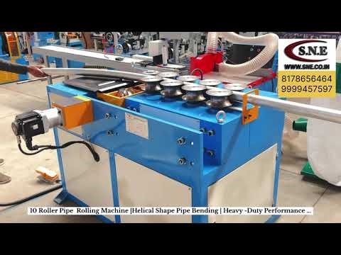 10 Roller Pipe Rolling Machine Working | Perfect Helical Shape Bending Process