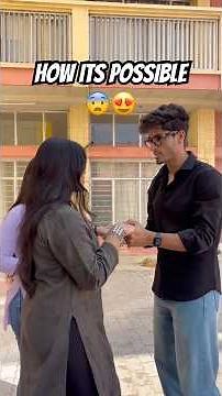 Invisible kiss 💋 magic😨😱#magic #magician #streetmagic #sdcollege
