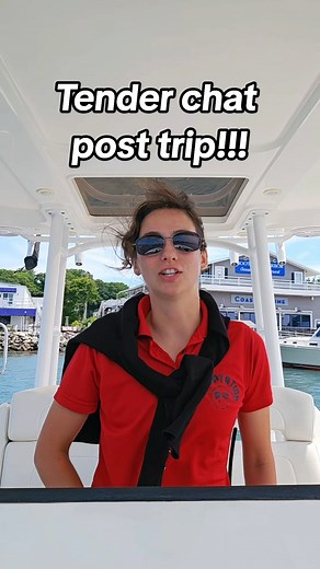 Tender chats after boss trip🫶 #yachtie #thatyachtiegirl #fyp #belowdeck #yacht #yachts #yachtcrew #Summer | That Yachtie Girl