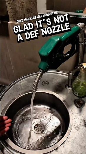 This is a cool idea for a truck stop restroom and I am glad it’s not a DEF nozzle. #truckdriver