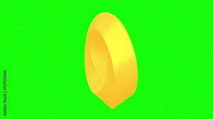 Mobius strip ring sacred geometry. Spatial figure with upturned surfaces. Optical illusion with dual circular contour 3d render. Animation video available in 4k FullHD and HD render footage. Stock Video