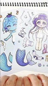 Cute Chibi Sticker Art ✨ | Aesthetic Sticker Book DIY #sticker #shorts #trending