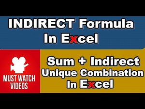 INDIRECT with Sum formula in Excel