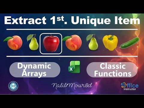 Extract the First Unique Item From an Excel List- The Wow Operator