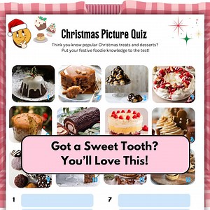 Christmas Printable Dessert Quiz for Foodies Picture Quiz Baking Christmas Trivia for Adults Christmas Games for Children Activity Fun - Etsy