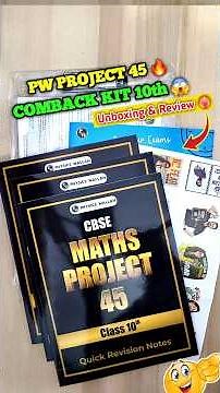 😱PW Class 10 "Comeback Kit" Unboxing & Review 🔥|| PW PROJECT 45 Class 10 Batch 2025-26 ||
