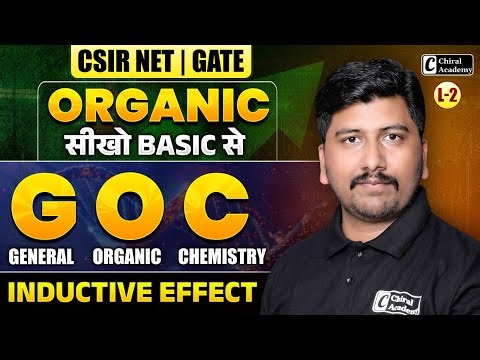 CSIR NET & GATE | GOC | Inductive Effect - Organic Chemistry From Basic | Chiral Acadmey