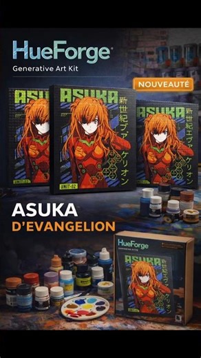 Cadre Relief 3D Evangelion d'Asuka #impression3d #bambulab #hueforge #evangelion