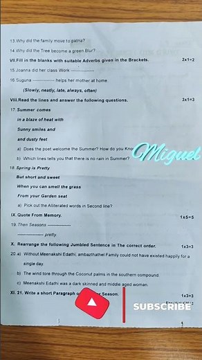 TN 6th Std English 3rd Revision | Important Questions 🔥