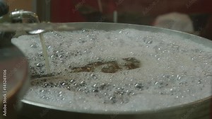 Brewing Craft Beer in Large Brew Kettle at Brewery