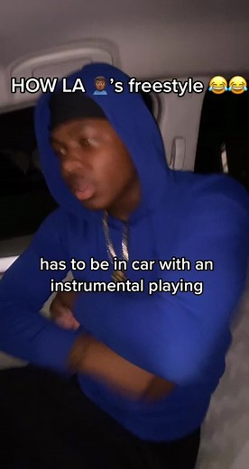 LA Rapper Freestyles in the Car with Instrumental | Instagram Compilation