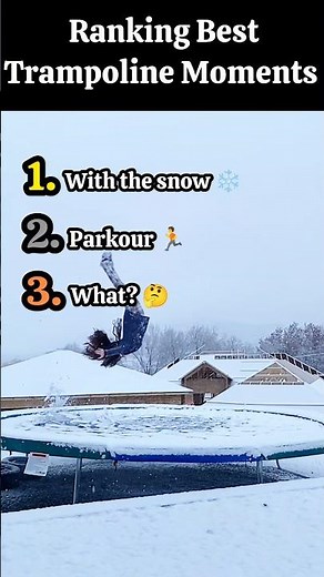 Ranking Best Trampoline Moments 🤸‍♂️❄️