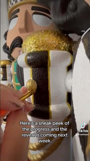 Walmart Christmas Nutcracker Makeover MackenzieChilds Inspired DIY howto Decor Craft paint Glowup