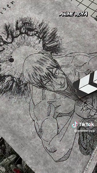 Naoya Zenin JJK Anime Double Printed Vintage Washed Tee Unisex Oversize Anime Manga Washed Heavyweight Cotton T-shirt#naoyazenin #jjk #jujutsukaisen