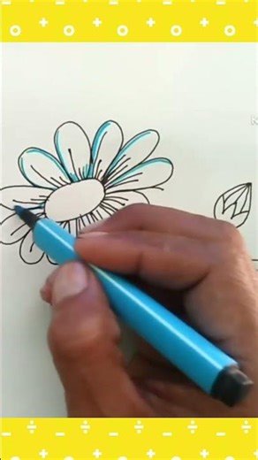 Easy Daisy Flower Drawing in 30 Seconds!
