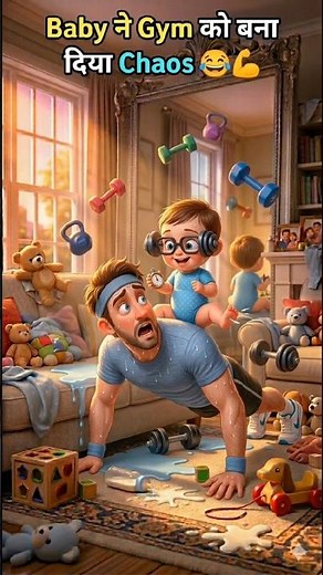 Baby बना Daddy का Gym Trainer 😂💪 | Daddy Day Care Diaries”