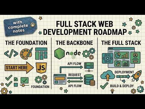 Full Stack Web Development Roadmap | HTML, CSS, JS, Node.js, React & More