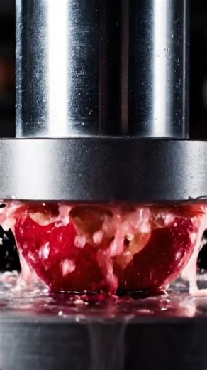 Crushing an Apple with a Hydraulic Press 🍎 (So Satisfying!)