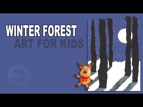How to Make a Winter Forest Collage ❄️ | Easy Winter Art for Kids