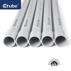 [Hot Item] Nz Grey PVC Electrical UV Resistance Rigid Electrical Conduit Solar T Conduit 50mm Electrical Pipes PVC Outdoor Cable Conduit