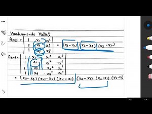 Vandermonde matrix (CSIR NET ) example