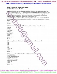 Comprehensive Question Bank for Organic Chemistry 9th Edition by Wade and Simek - SlideServe