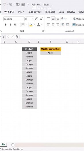 Excel Hack: Find Most Repeated Text Fast