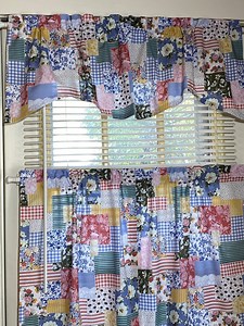 Cafe Curtains With Matching Window Valance, Custom Order Sizes, Handmade in the USA - Etsy