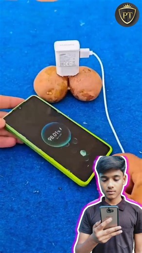 Potato + Coin Charger Hack ✅ | science experiments #shorts #diy #experiment #science #fypシ゚viral