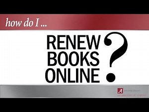How to Renew a Book Online