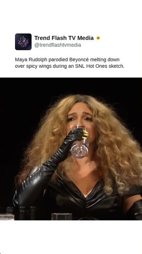 Maya Rudolph parodied Beyoncé melting down over spicy wings during an SNL Hot Ones sketch.