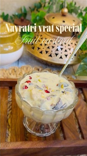 Navratri Vrat Special fruit custard 🍇🍯 /No Artificial Sugar & No Custard Powder🚫 #viral #shorts