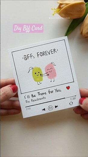 Cute handmade Greeting Card for BFF! #friendship