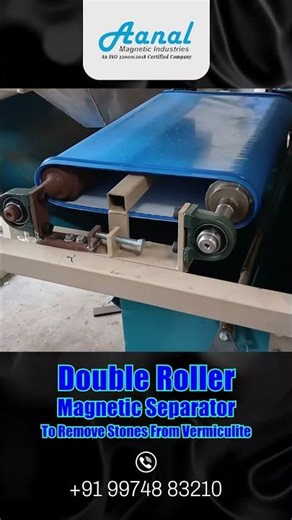 Double Roller Magnetic Separator for Vermiculite | Stone Removal Solution