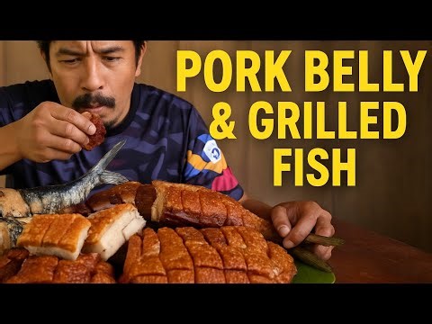 Eating My Ultimate Outdoor Meal: Pork Belly & Grilled Fish