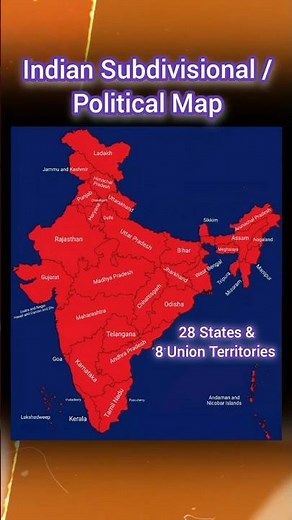 Indian Subdivisional/Political Map // States & Union Territories // Mapping Series // Episode 19 //