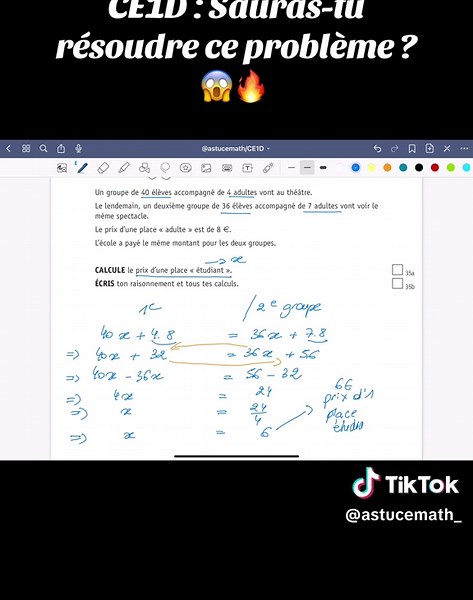 Résoudre un problème de maths pour le CE1D