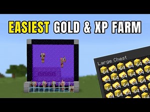 Easiest Gold & XP Farm – Minecraft Bedrock 1.21