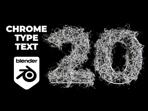 Chrome type text in Blender