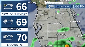 FORECAST | Here is a look at today's hour-by-hour forecast. Most will see clouds through the afternoon and even a quick shower is possible. The places that are most likely to see sun are north of the Bay up toward the Nature Coast. | Denis Phillips