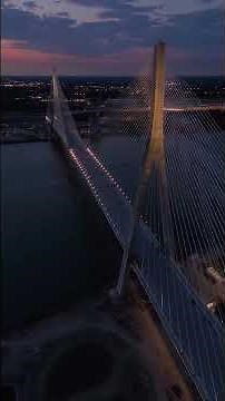 Gordie Howe bridge lit for the first time