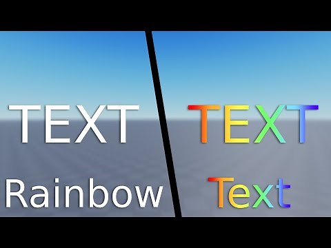 How to make rainbow text Roblox Studio