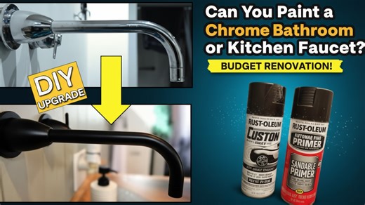 How to paint a chrome bathroom or kitchen faucet without it peeling off