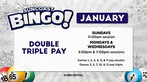 퐃퐨퐮퐛퐥퐞 퐓퐫퐢퐩퐥퐞 퐏퐚퐲 Sundays at the 11am session, also Mondays & Wednesdays at the 3pm & 7pm sessions! https://bit.ly/3VHercb | Suncoast Hotel and Casino – Las Vegas | Facebook