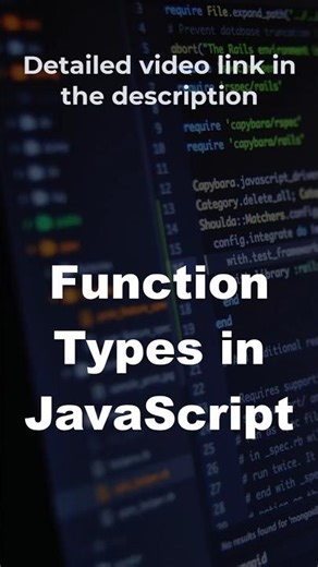 JavaScript Function Types 🔢 #learnjavascript #ytshorts #shorts #functiontypes #jsfunctiontypes
