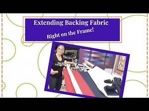 Extending Backing Right on the Frame