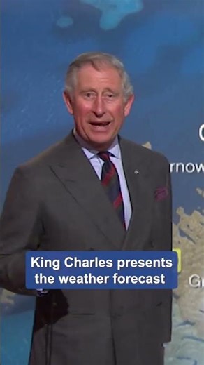 King Charles presenting the weather forecast