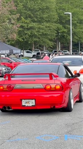 This modified Nissan 240SX S13 looks really amazing at a Car meet #shorts